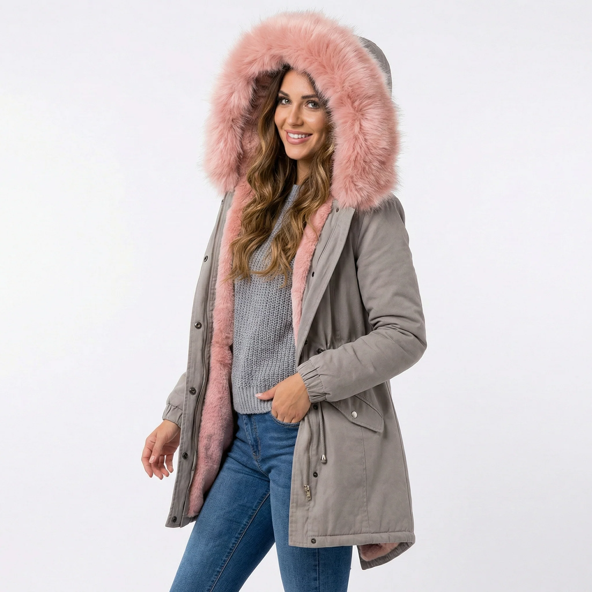Adela | Parka z akcentem z sztucznego futra - Image 5