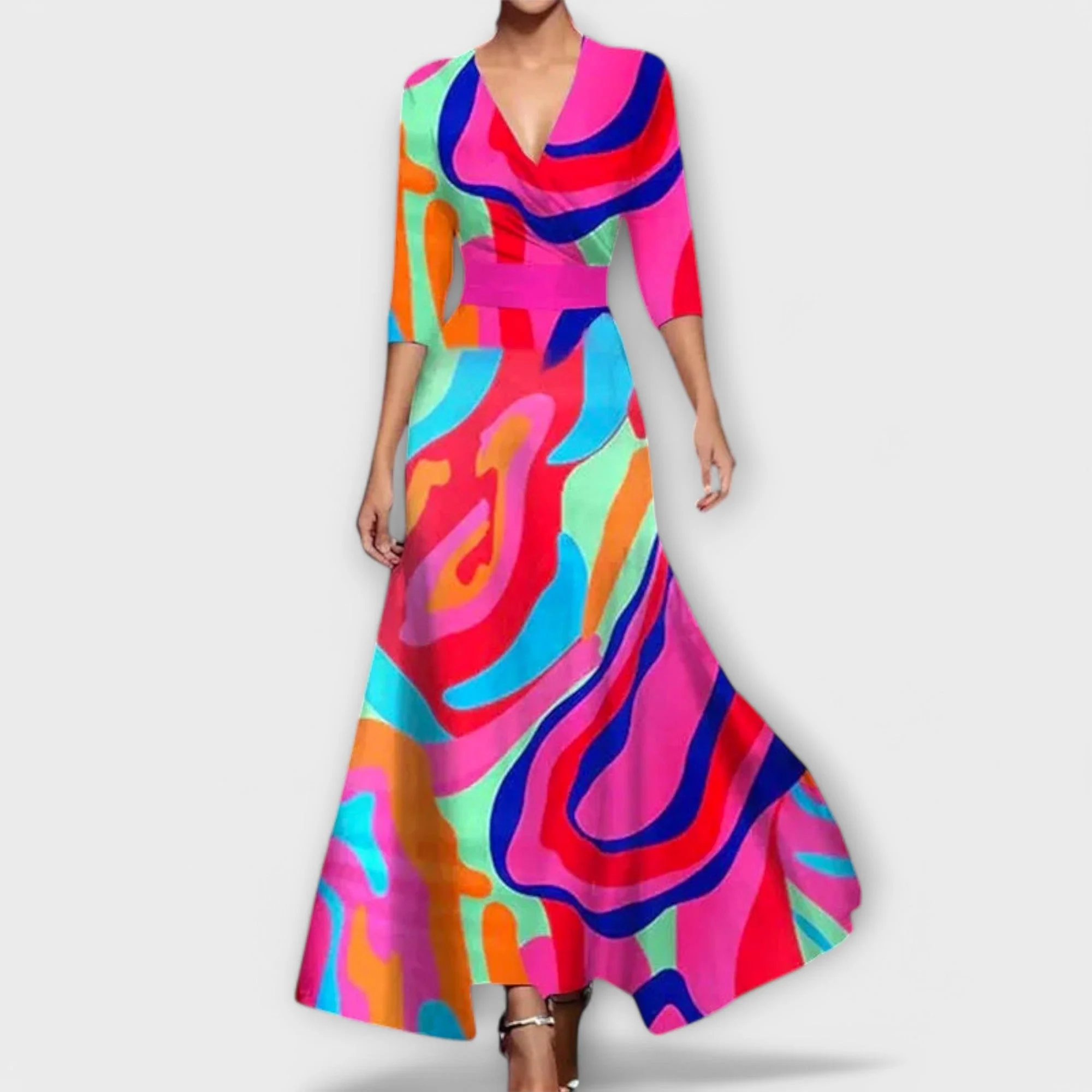 Alma - Elegancka sukienka damska z designem na ramiączkach - Image 3