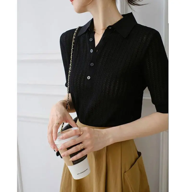 Amy Gładki Sweter Polo - Image 13