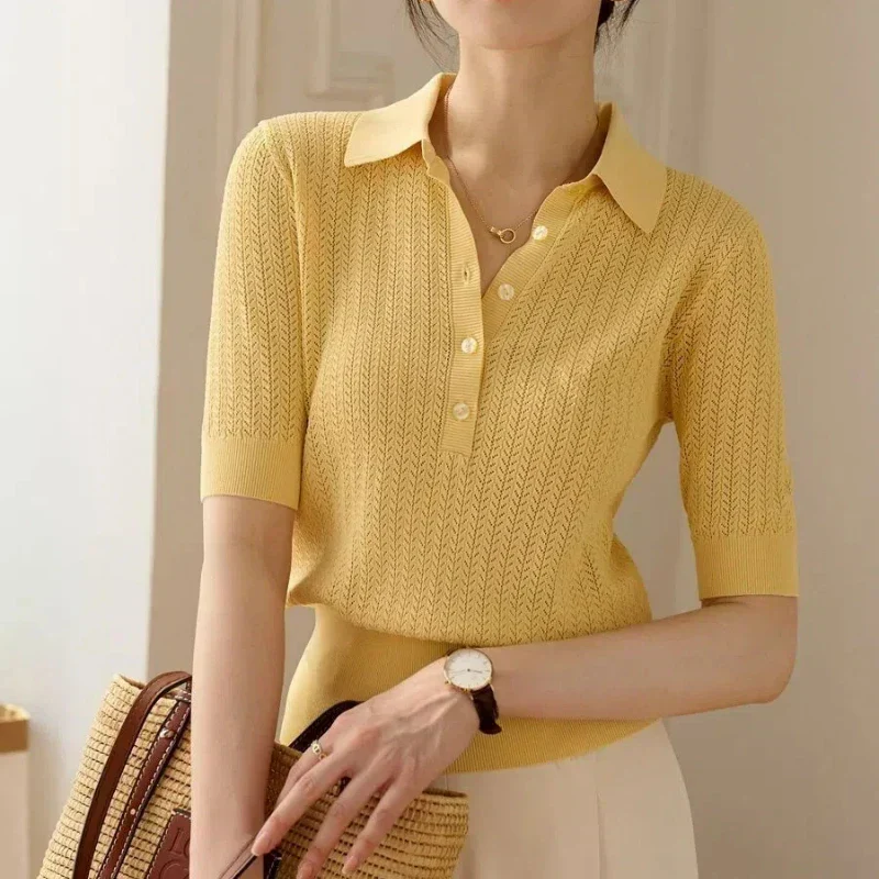 Amy Gładki Sweter Polo - Image 17
