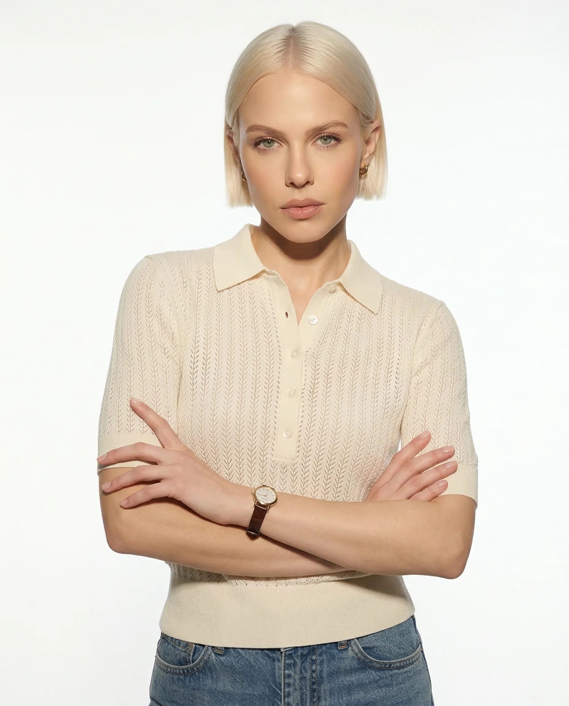Amy Gładki Sweter Polo - Image 9
