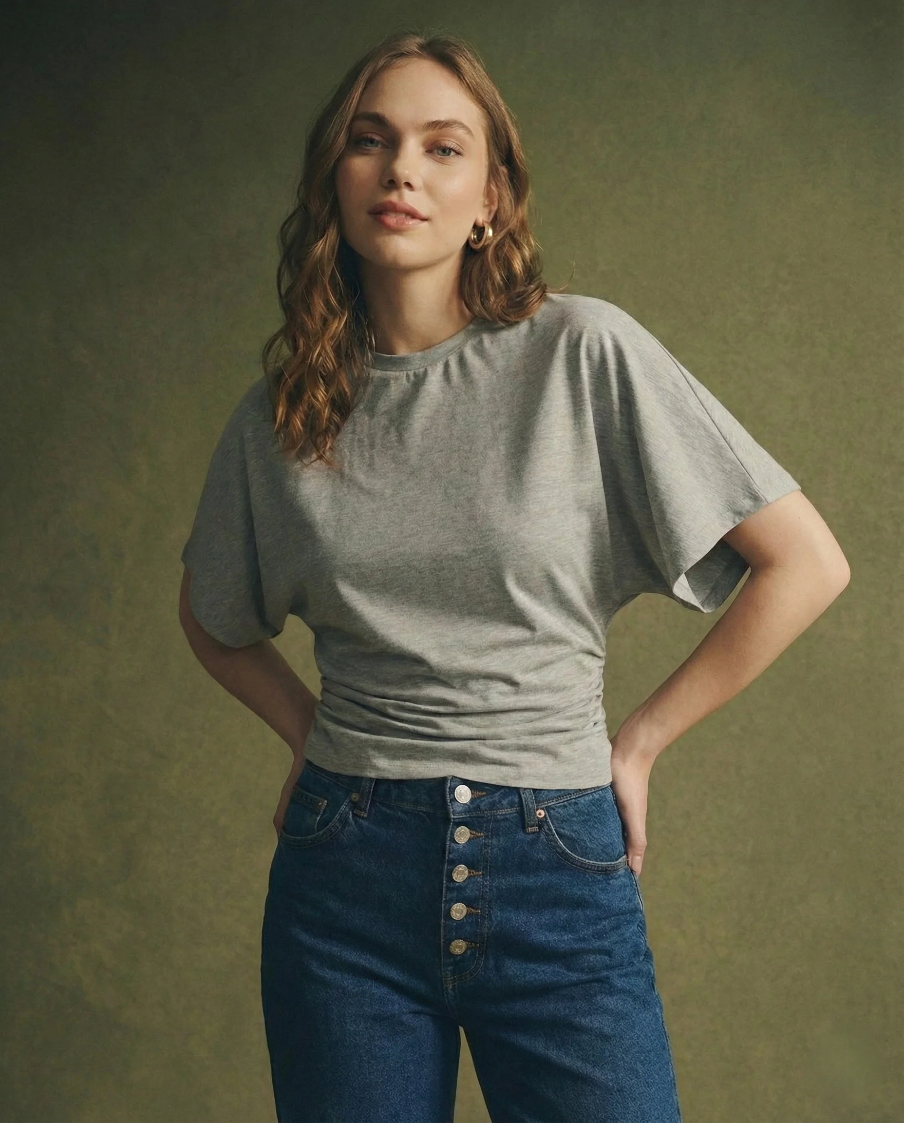 Arden Drape Bawełnka T-shirt - Image 11