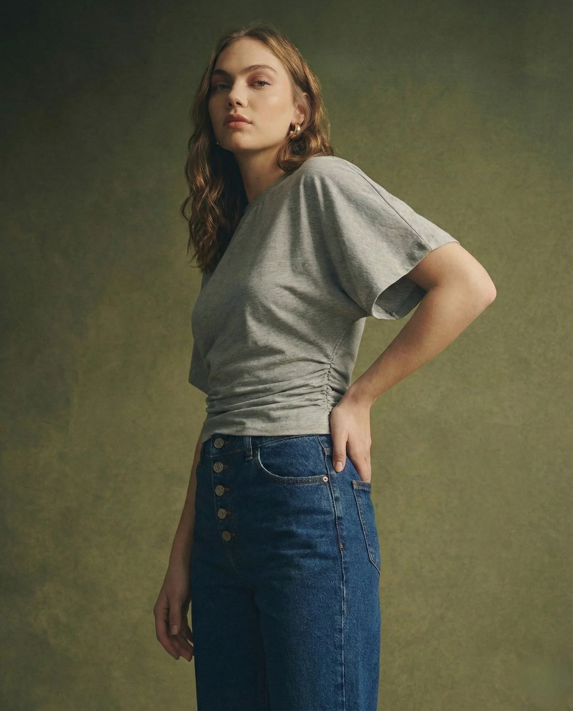 Arden Drape Bawełnka T-shirt - Image 12