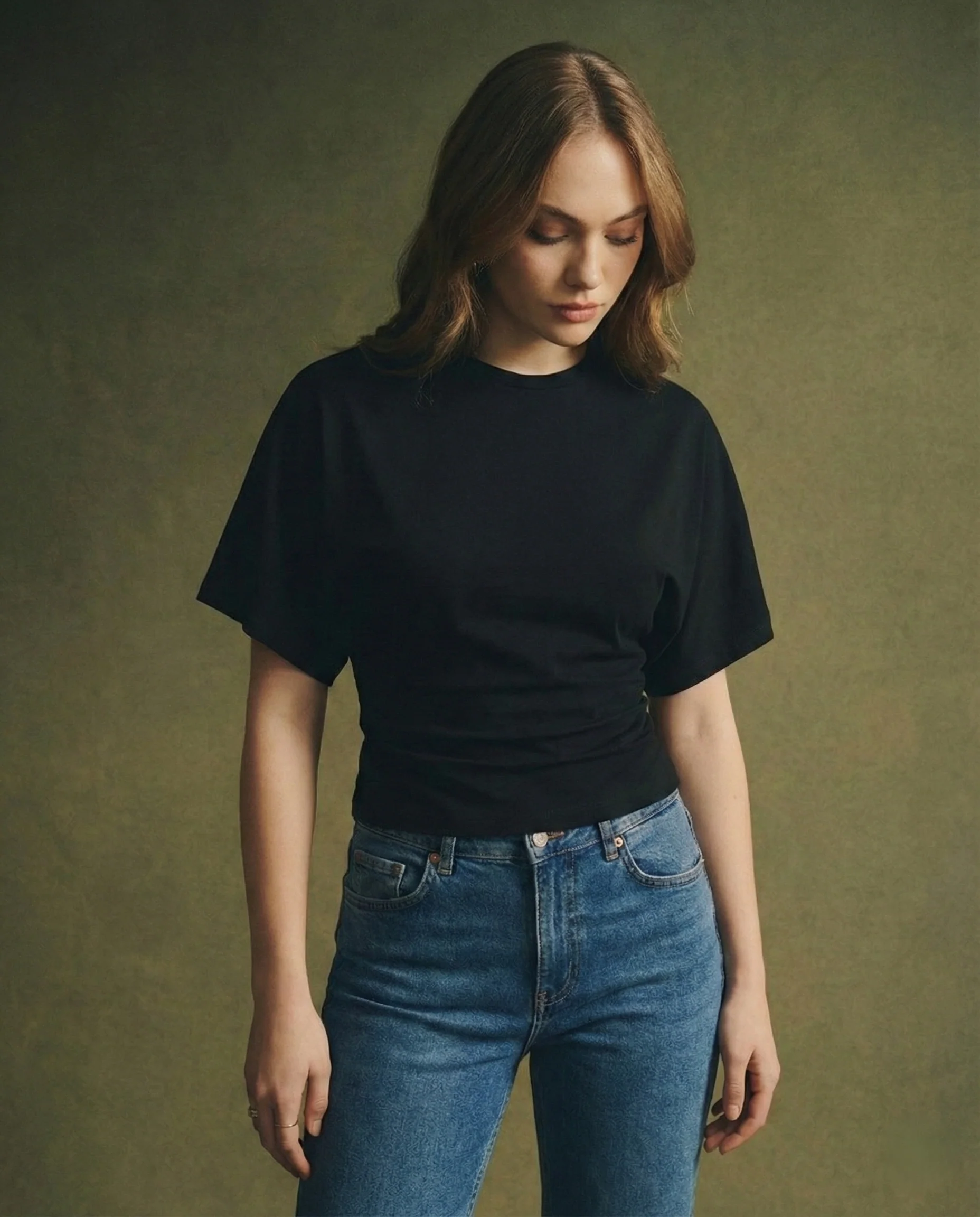 Arden Drape Bawełnka T-shirt - Image 15