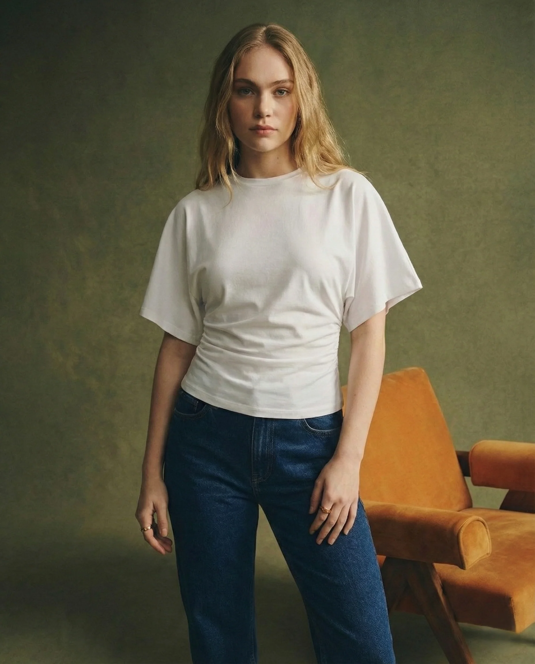 Arden Drape Bawełnka T-shirt - Image 18