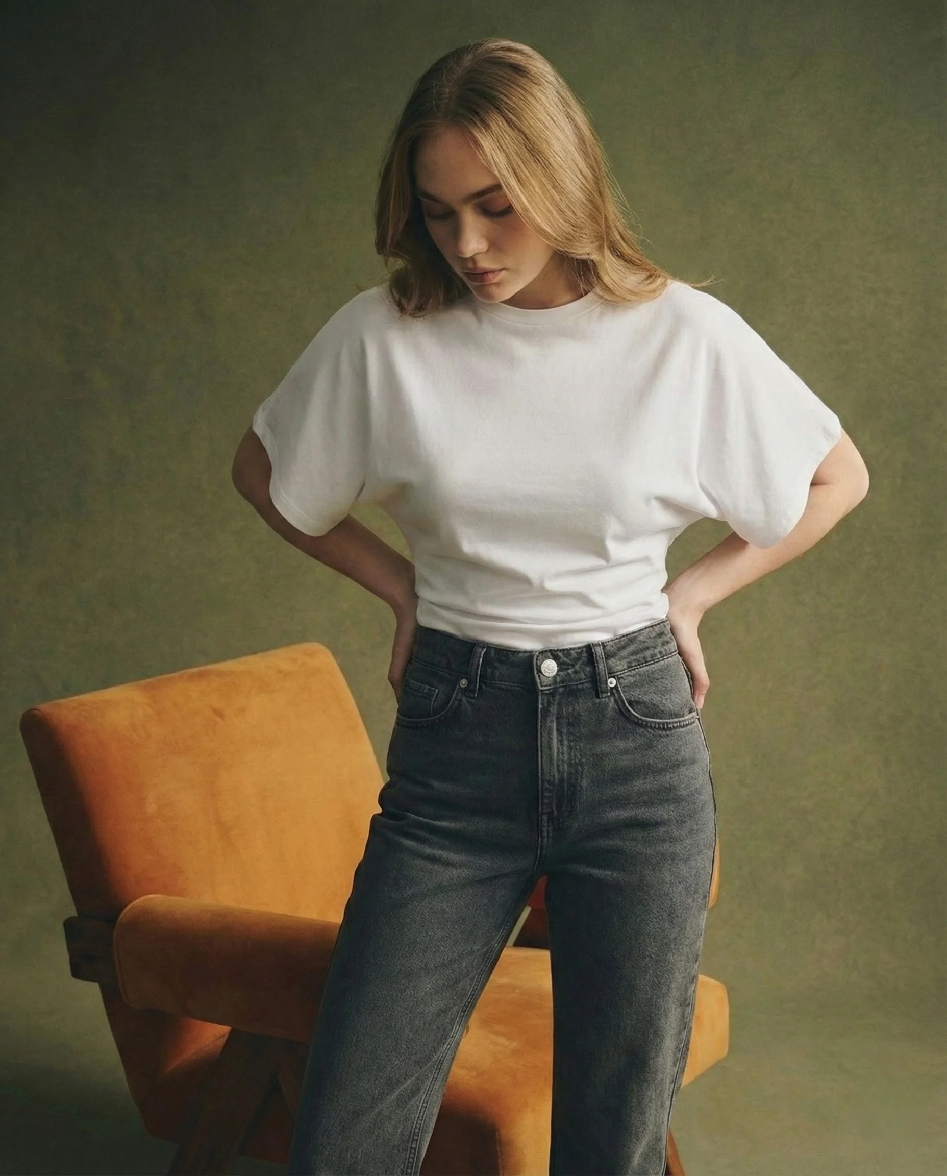 Arden Drape Bawełnka T-shirt - Image 19