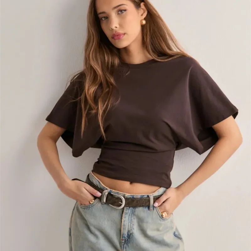 Arden Drape Bawełnka T-shirt - Image 29