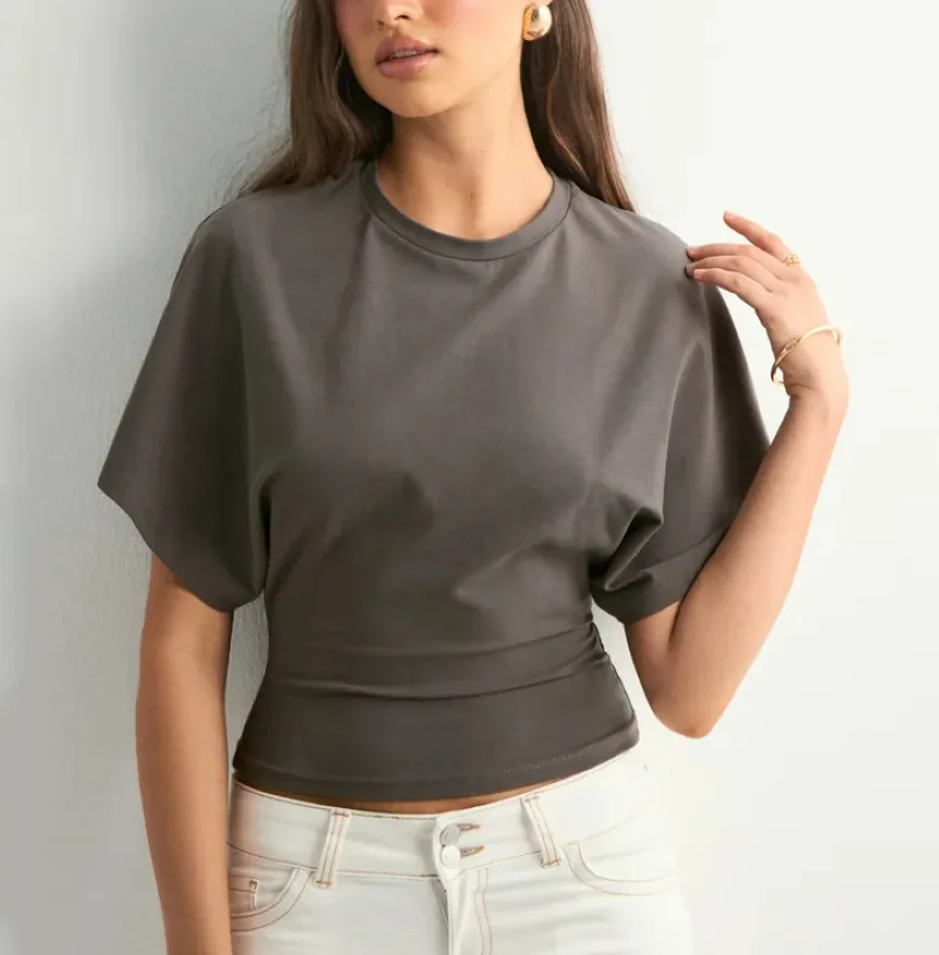 Arden Drape Bawełnka T-shirt - Image 35