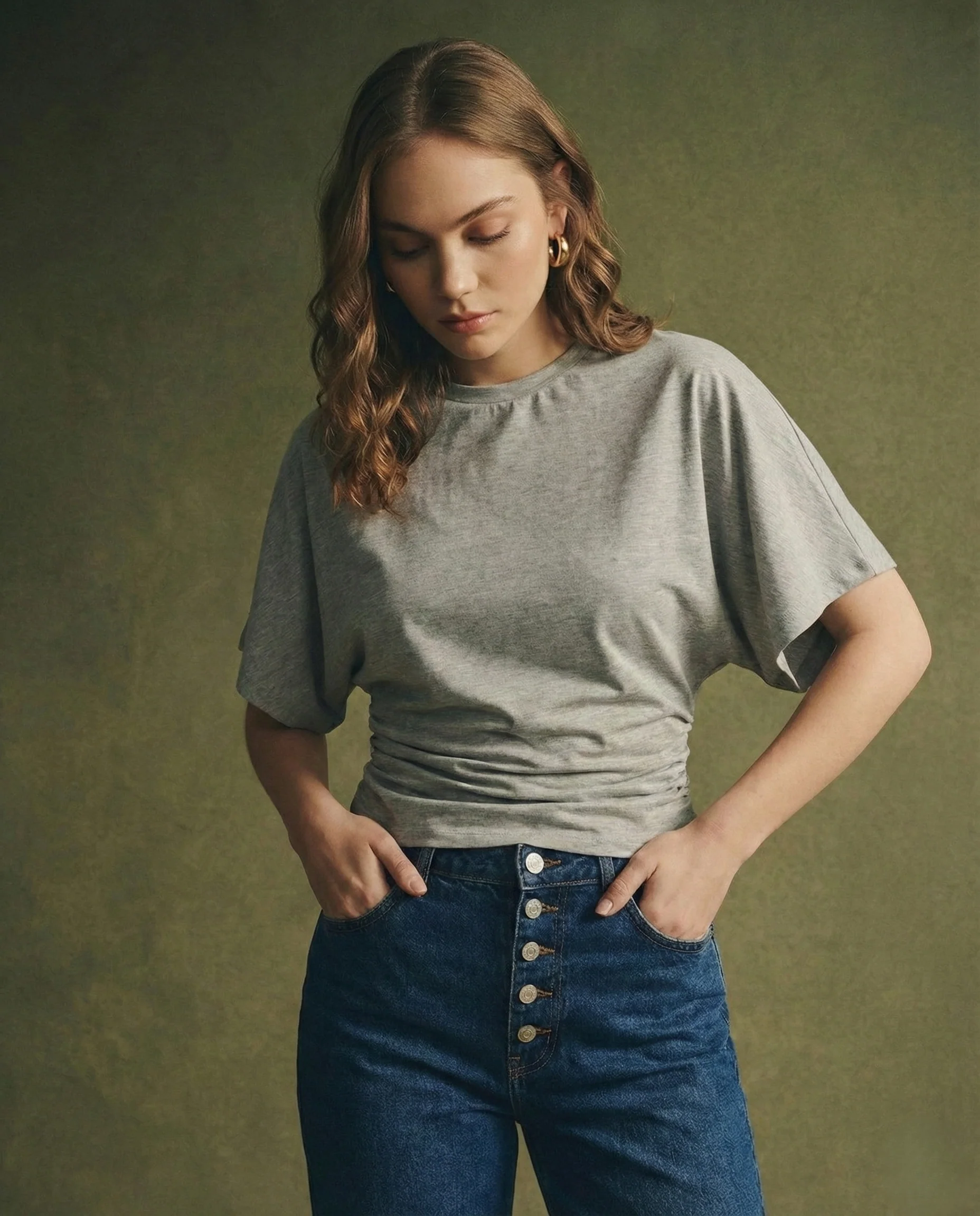 Arden Drape Bawełnka T-shirt - Image 9