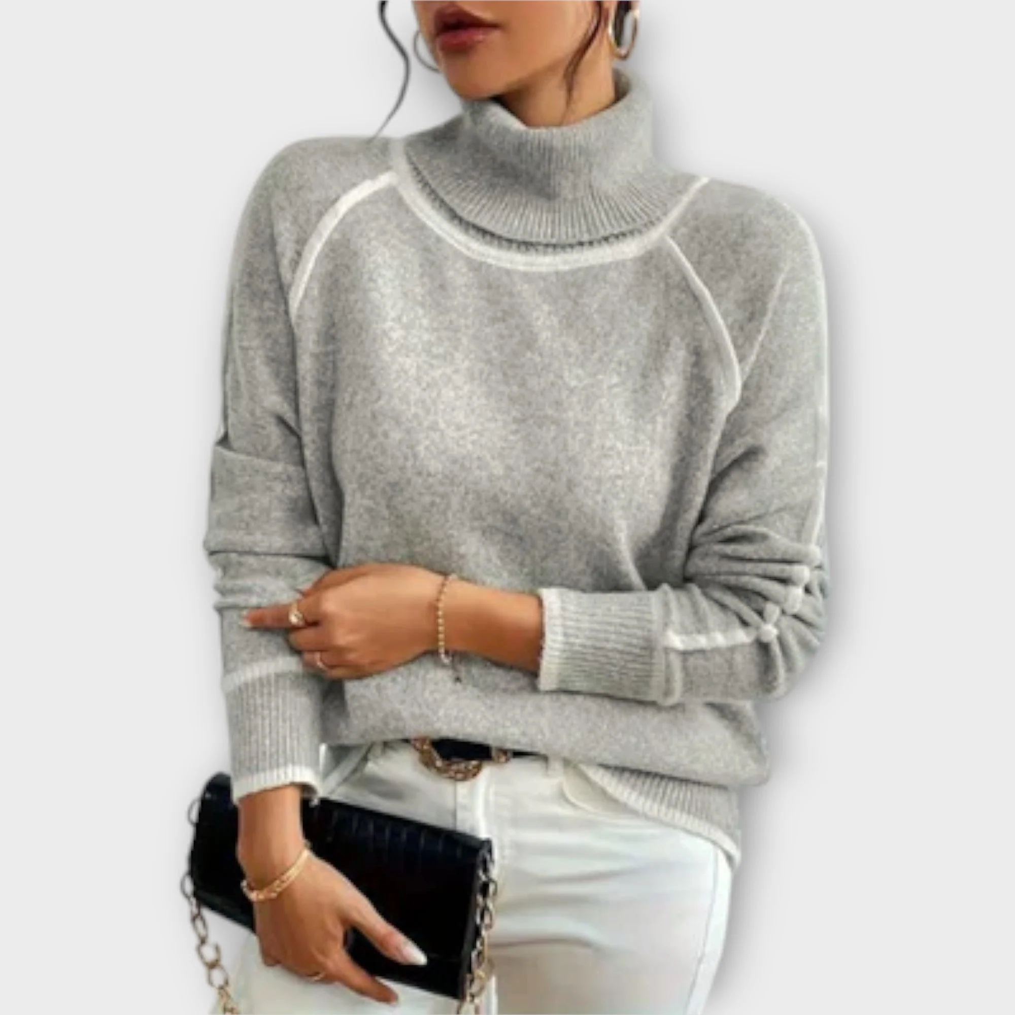 Aurora - Sweter casual z wysokim kołnierzem - Image 3