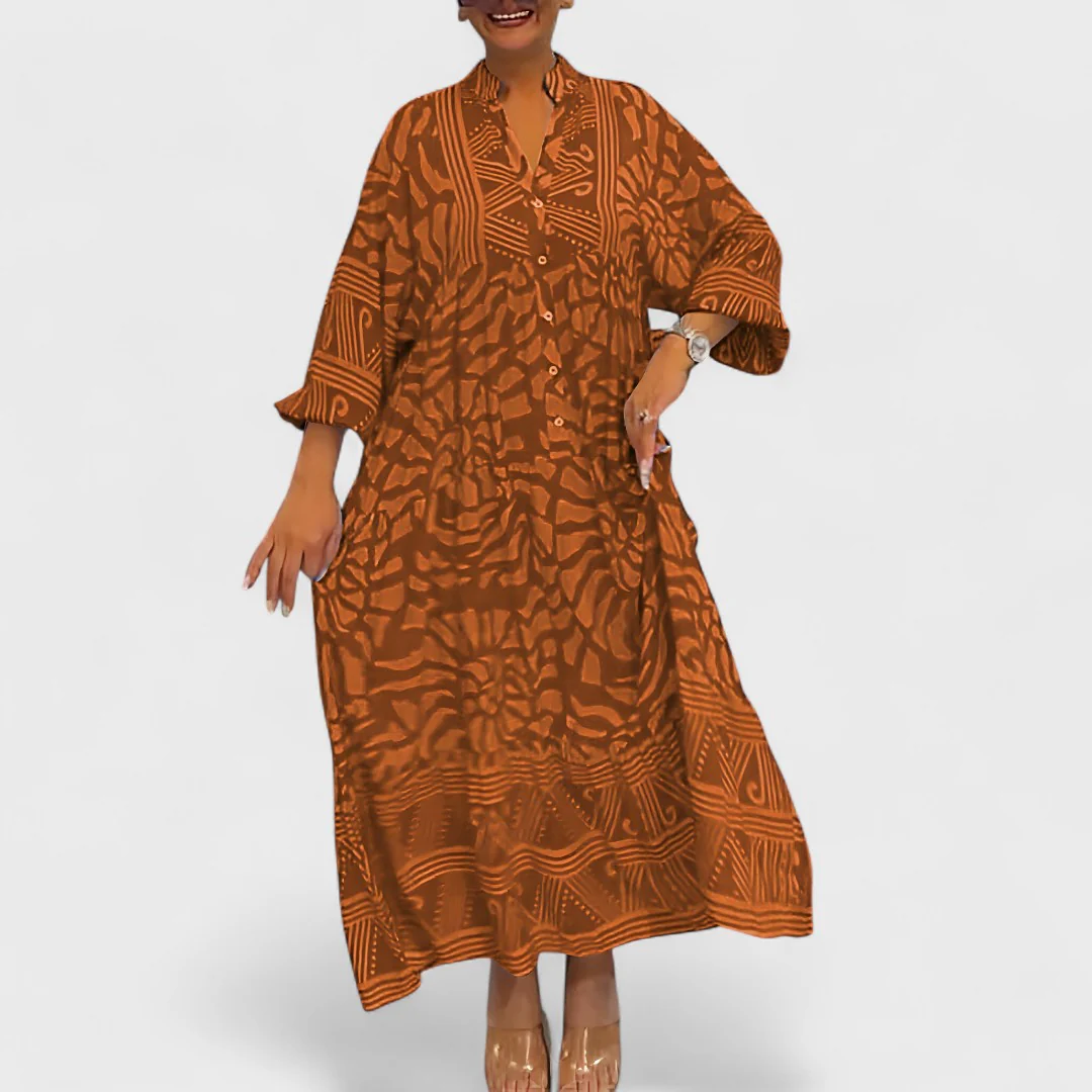 Ava – Sukienka z artystycznym wzorem - Image 3