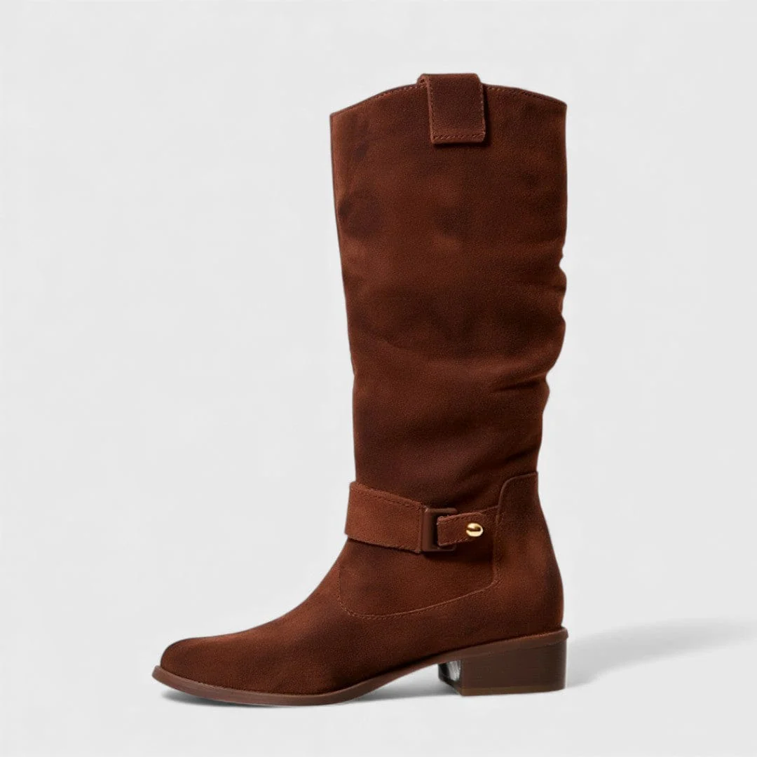 BelleVie - Eleganckie Botki ze Skóry Zamszowej - Image 15