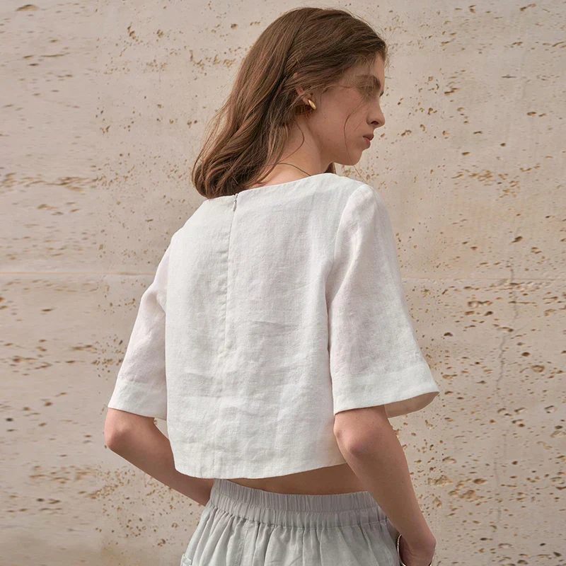 Boxy len crop top - Image 10