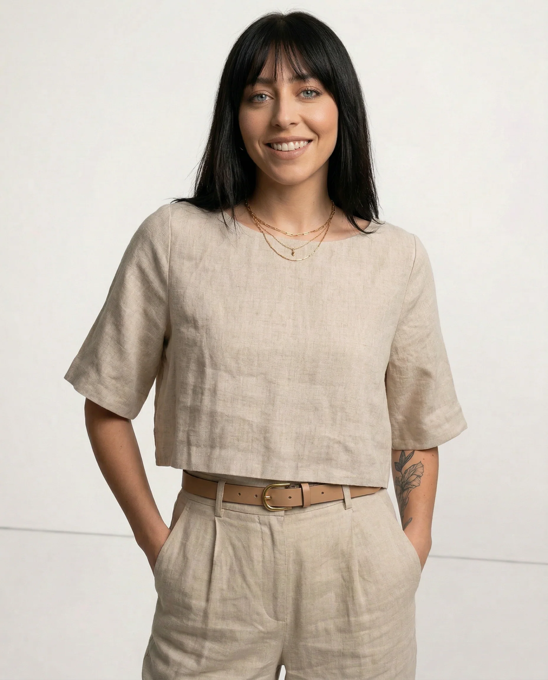 Boxy len crop top - Image 2