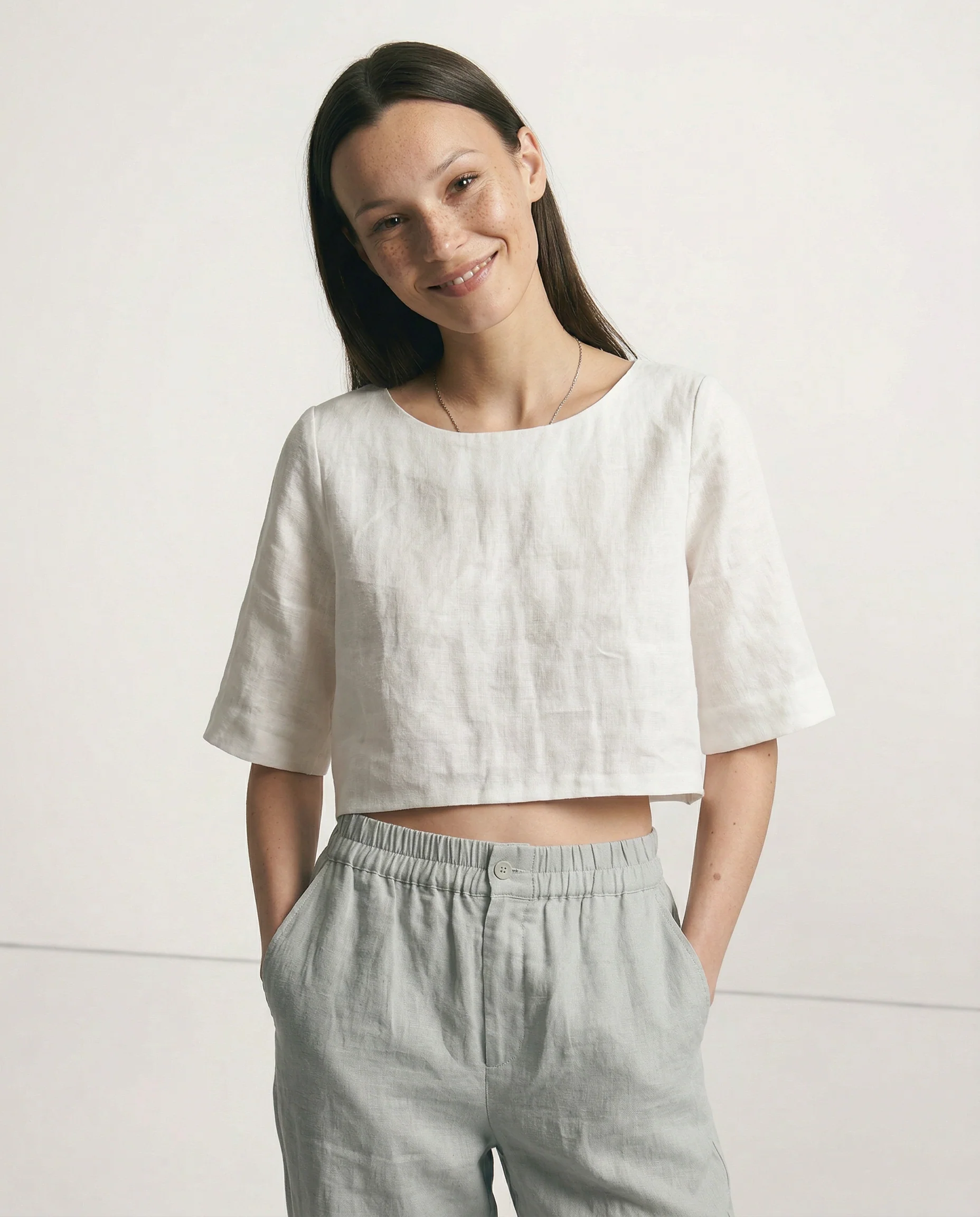 Boxy len crop top - Image 4