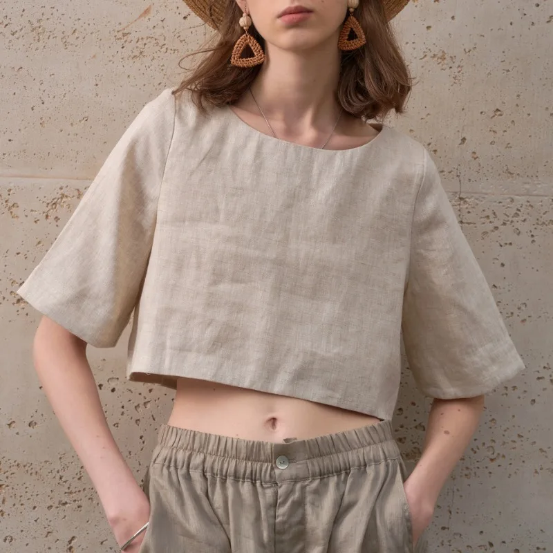 Boxy len crop top - Image 6