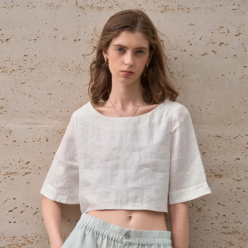 Boxy len crop top - Image 9
