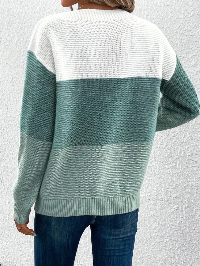Calista - Elegancki Sweter z Długim Rękawem i Opadającymi Ramionami - Image 4