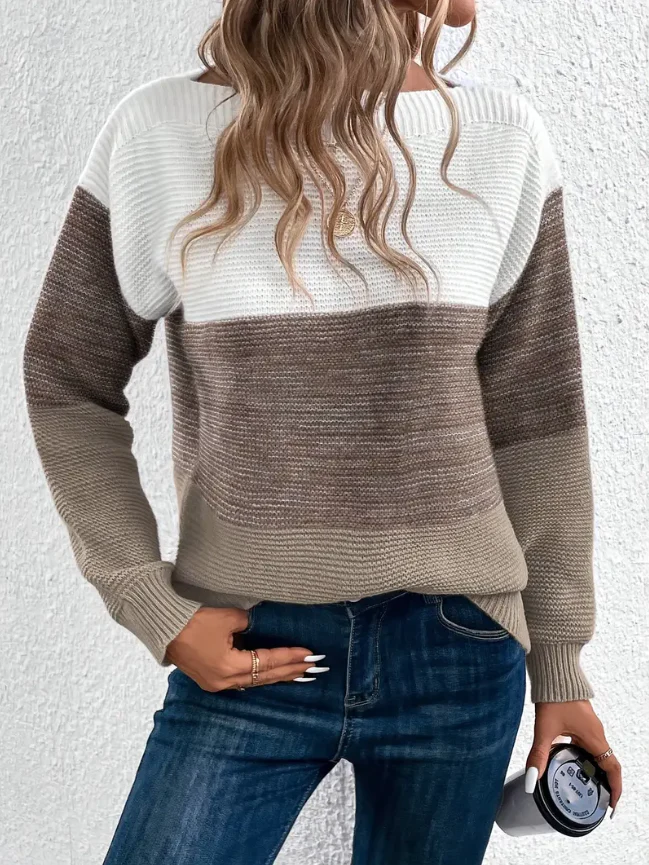 Calista - Elegancki Sweter z Długim Rękawem i Opadającymi Ramionami - Image 7