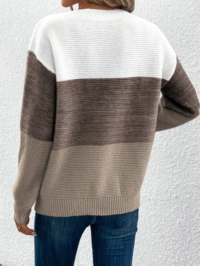Calista - Elegancki Sweter z Długim Rękawem i Opadającymi Ramionami - Image 8