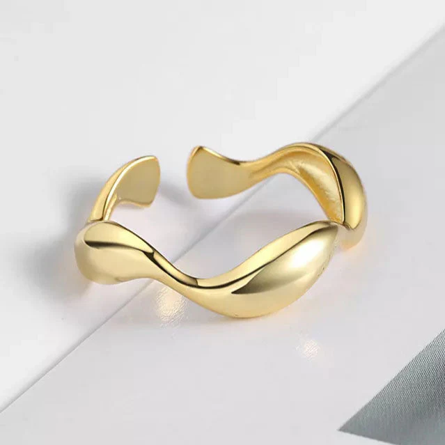 Carisseya | Pierścionek Wave w Złocie 18K - Image 2