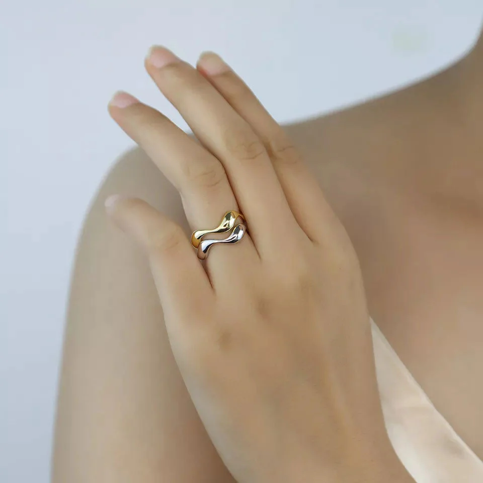 Carisseya | Pierścionek Wave w Złocie 18K - Image 3