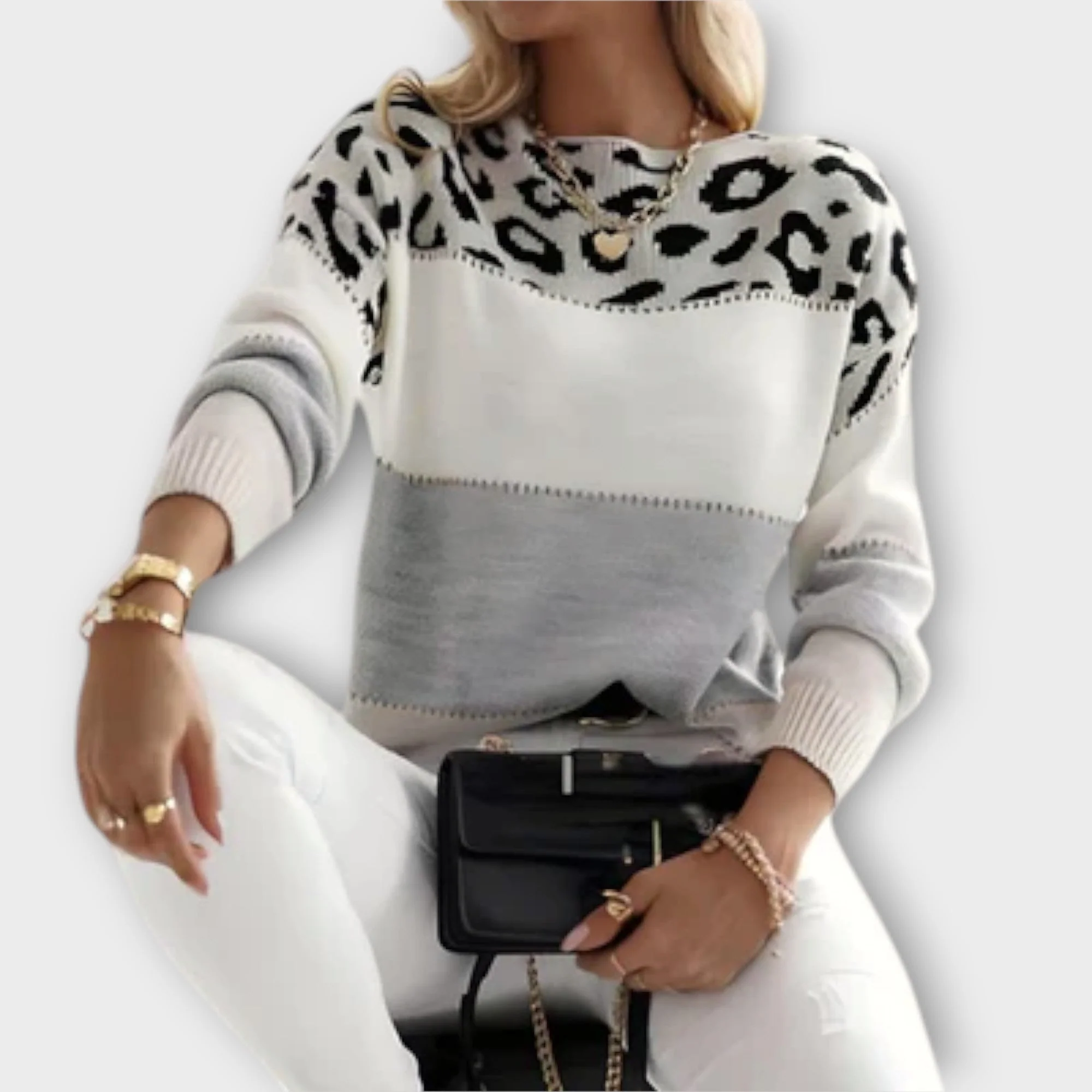Cheyenne - Sweter Casual z Wzorem Lamparta - Image 2