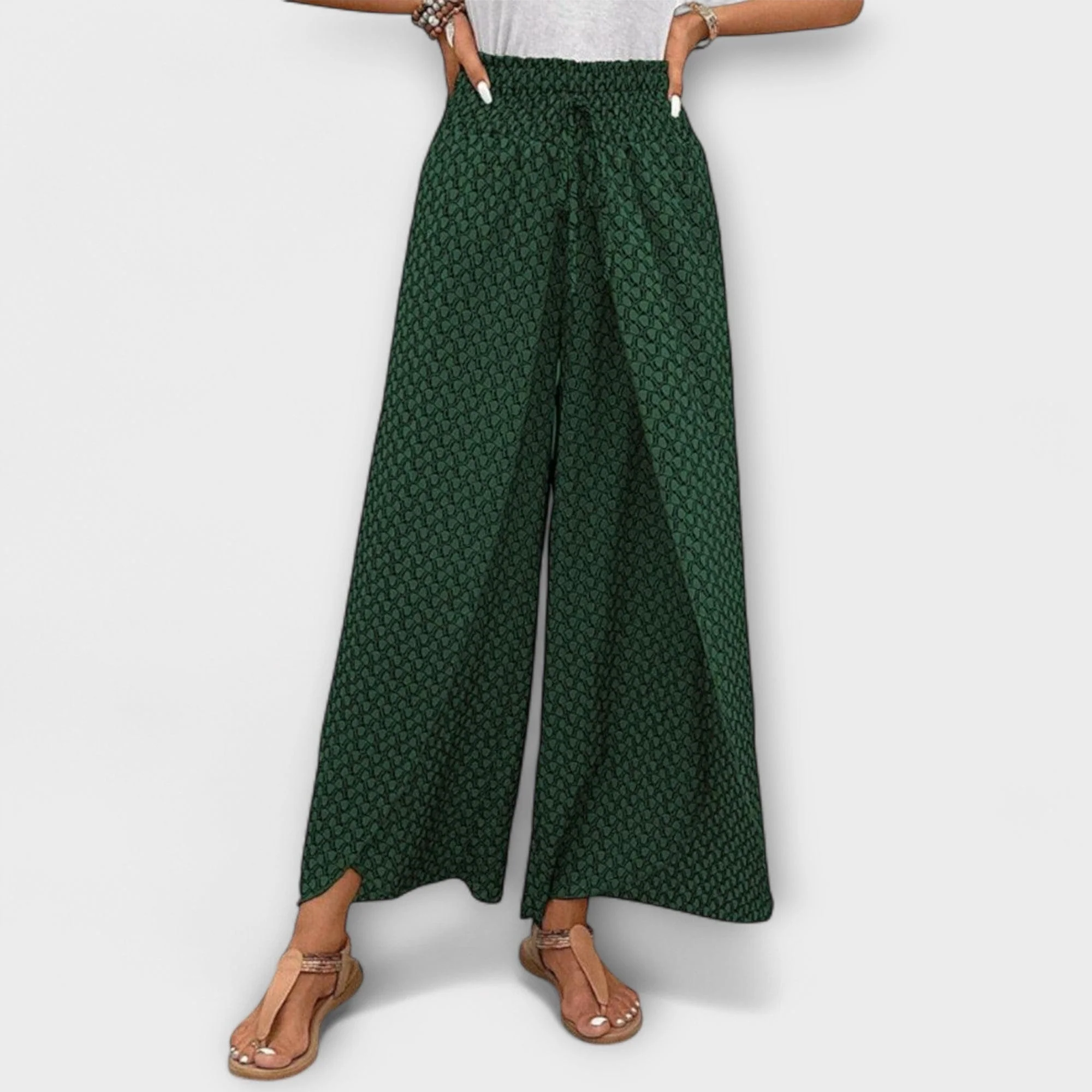 Chiara - Eleganckie Spodnie Palazzo - Image 11