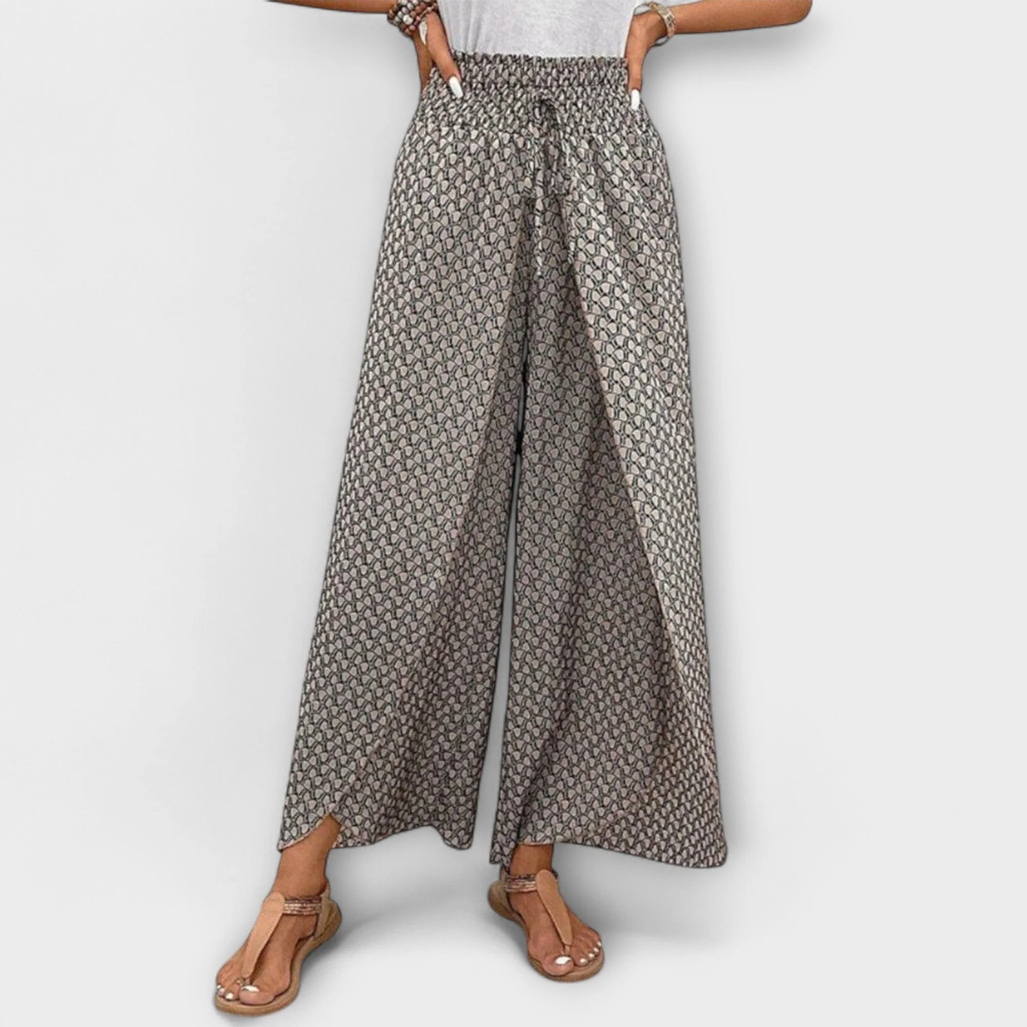 Chiara - Eleganckie Spodnie Palazzo - Image 2