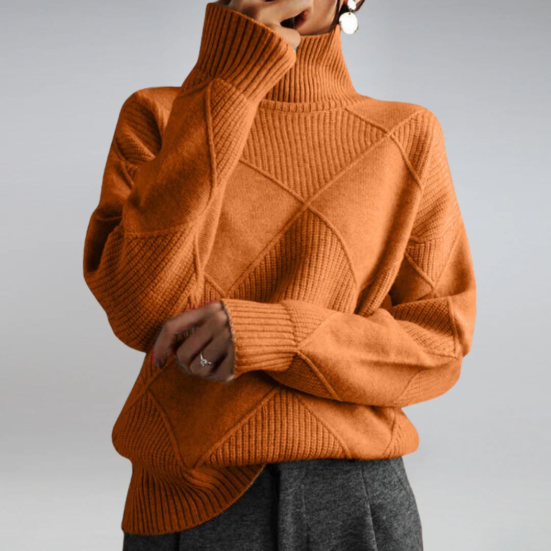 Darcy - Sweter z Wysokim Kołnierzem Oversize - Image 3