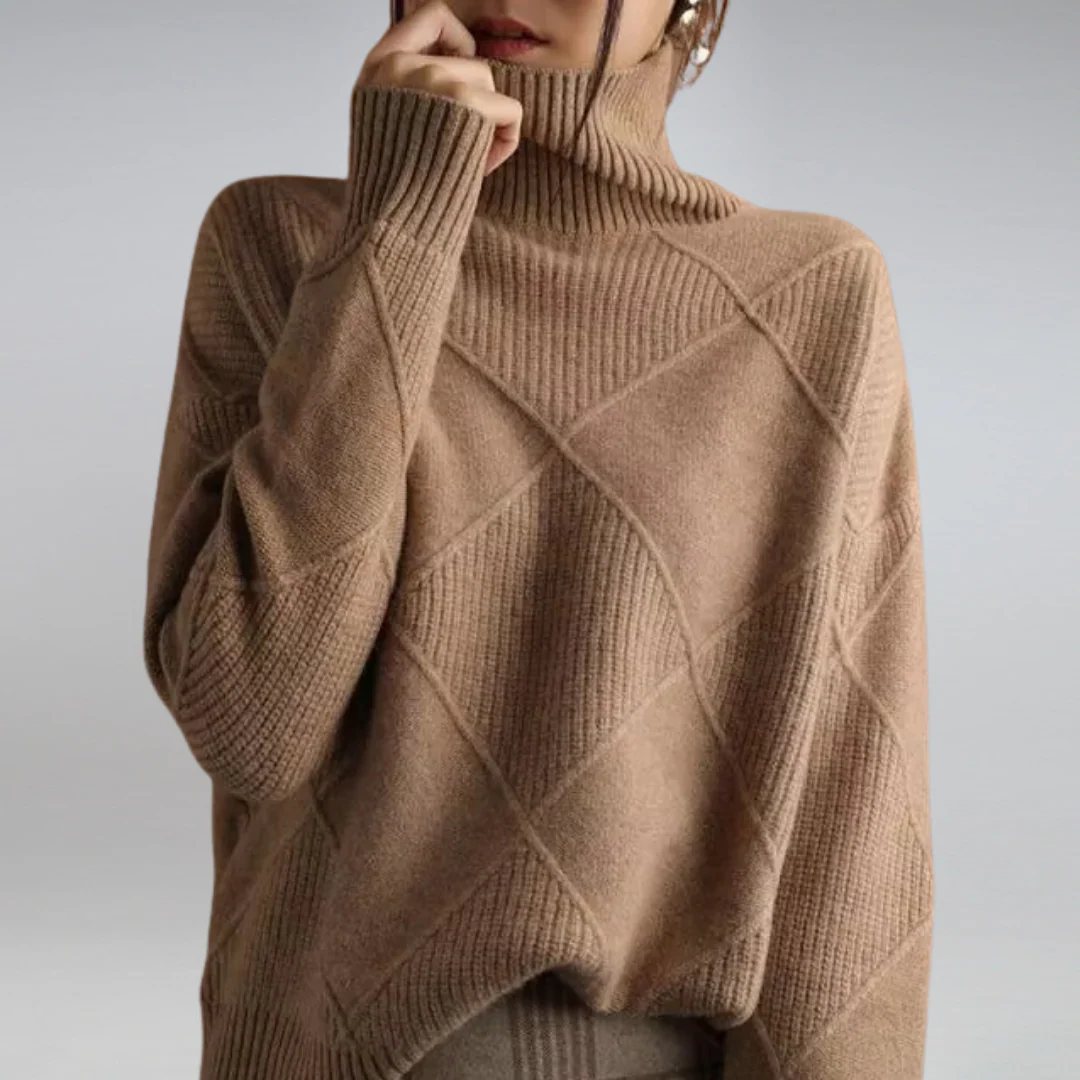 Darcy - Sweter z Wysokim Kołnierzem Oversize - Image 5