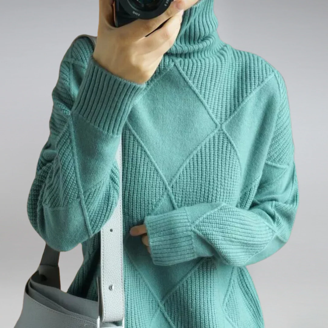 Darcy - Sweter z Wysokim Kołnierzem Oversize - Image 7
