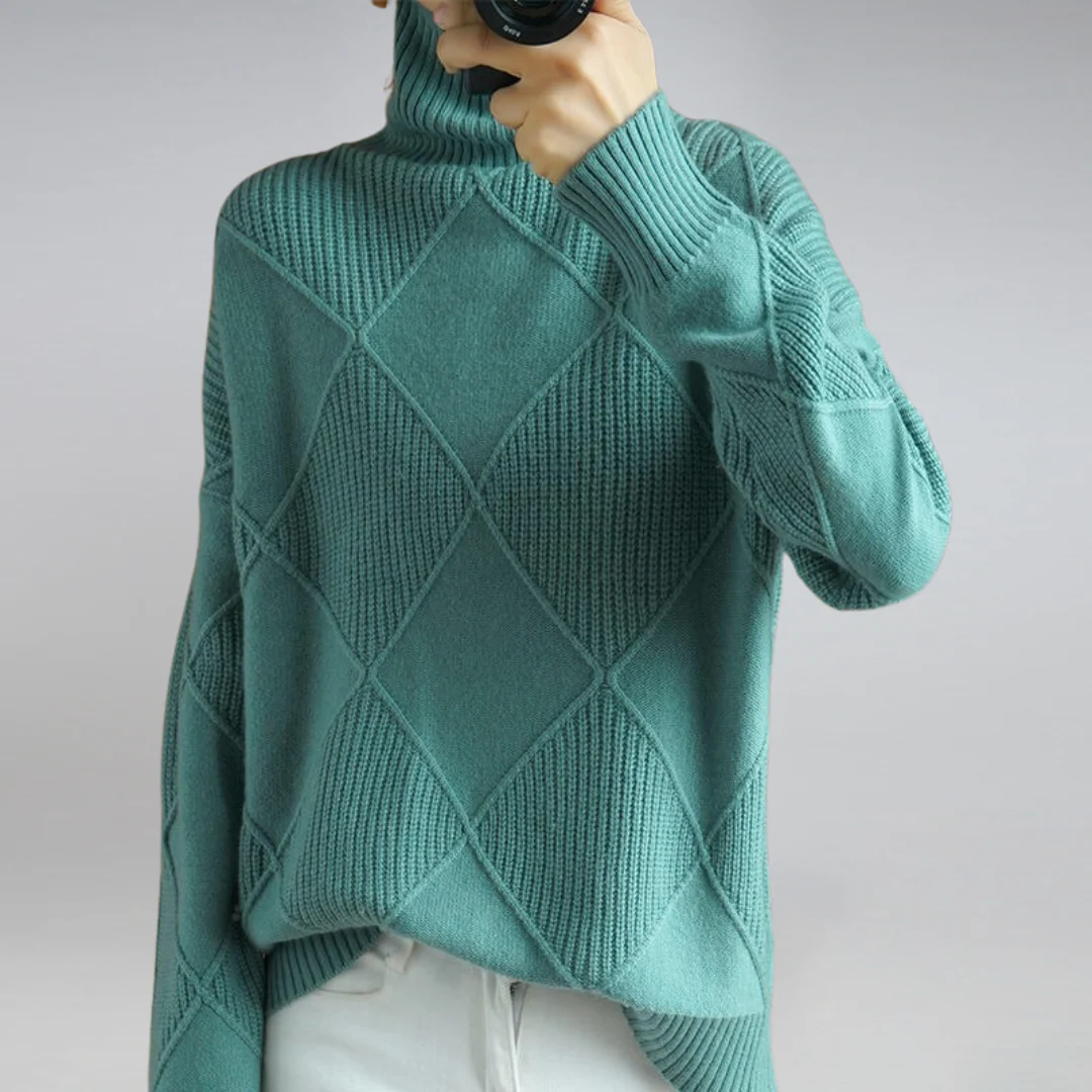 Darcy - Sweter z Wysokim Kołnierzem Oversize - Image 8