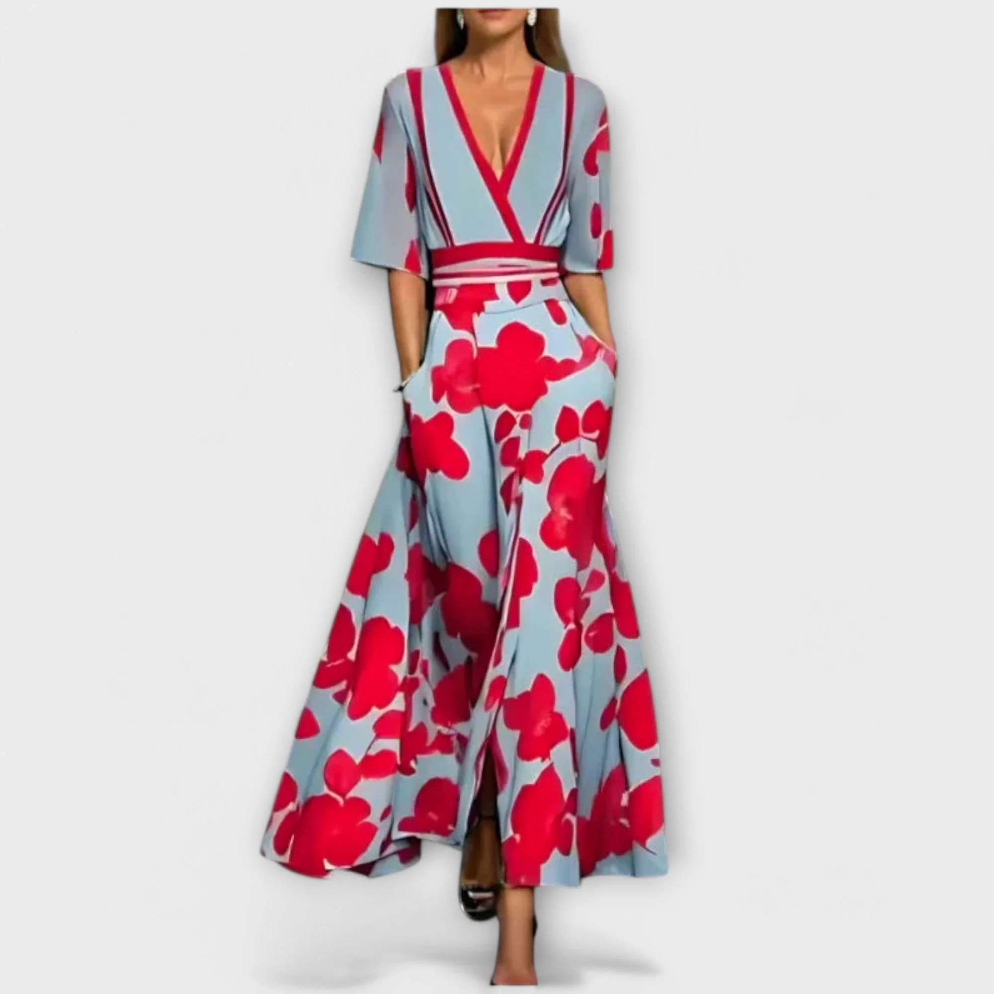 Elise - Elegancka sukienka ołówkowa z kwiatami - Image 2