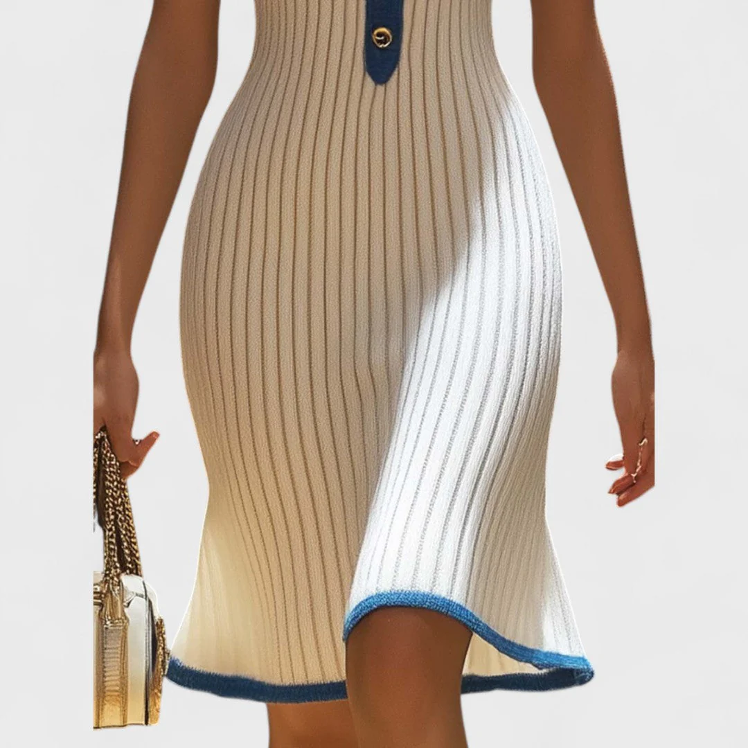 Ellena - Elegancka sukienka midi z trenem - Image 4