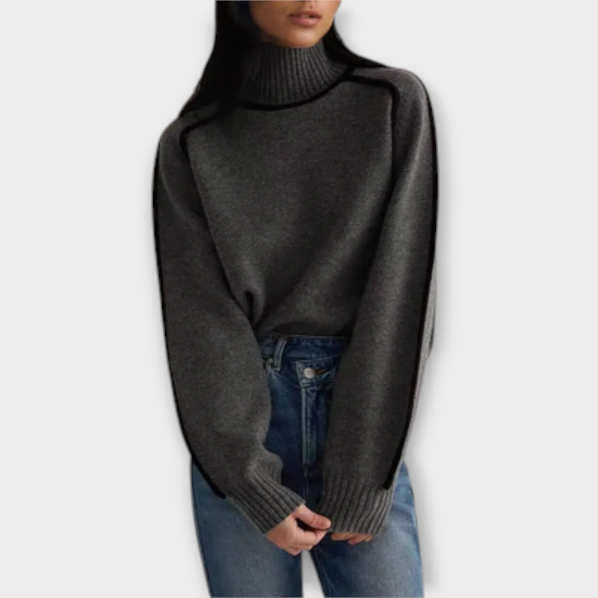 Emilie - Miękki i Elegancki Sweter z Wysokim Kołnierzem - Image 3