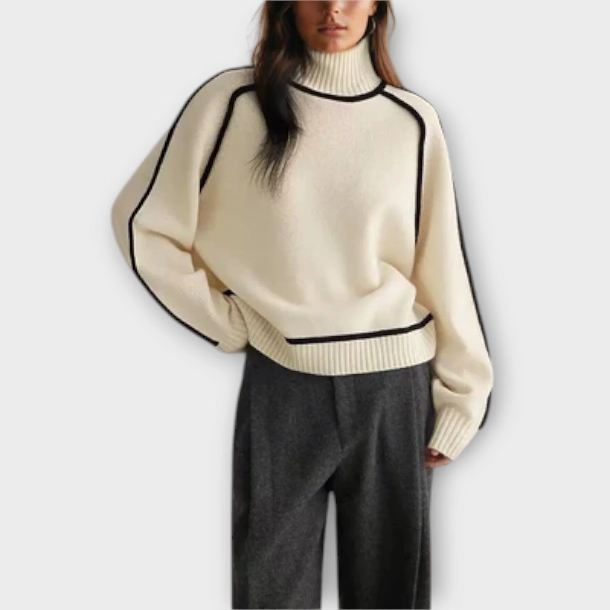 Emilie - Miękki i Elegancki Sweter z Wysokim Kołnierzem - Image 4