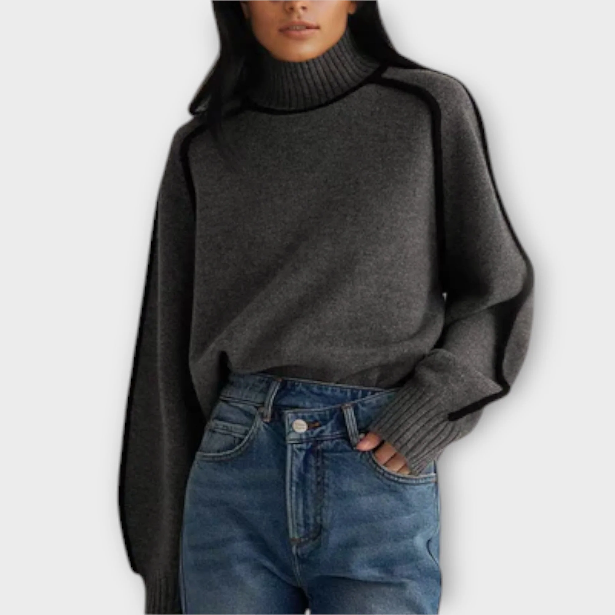 Emilie - Miękki i Elegancki Sweter z Wysokim Kołnierzem - Image 5