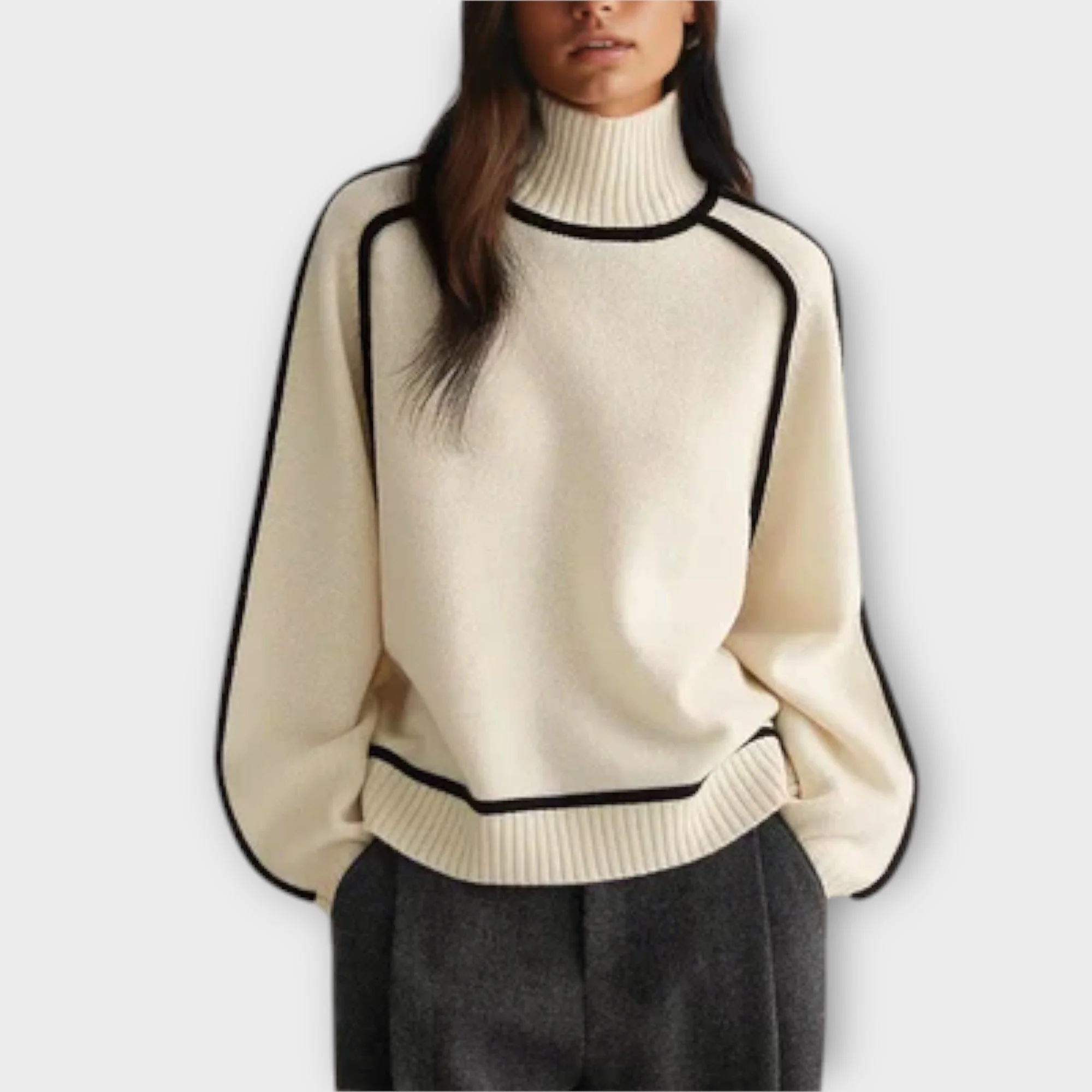 Emilie - Miękki i Elegancki Sweter z Wysokim Kołnierzem - Image 6