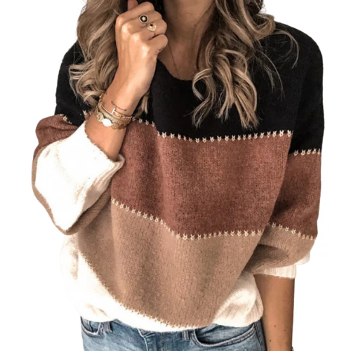 Erika - Wygodny Sweter w Paski - Image 13