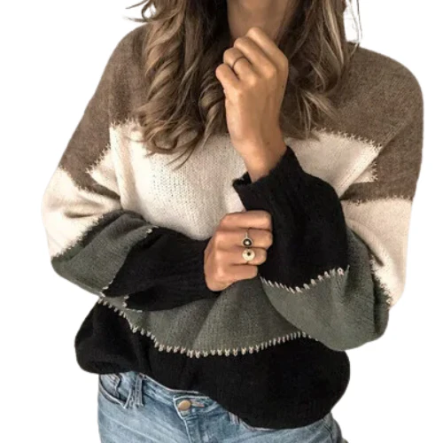 Erika - Wygodny Sweter w Paski - Image 14
