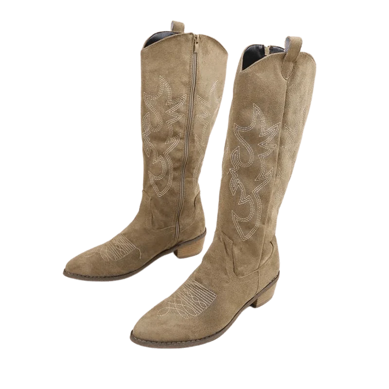 Evie | Botki w Stylu Western z Haftem - Image 3