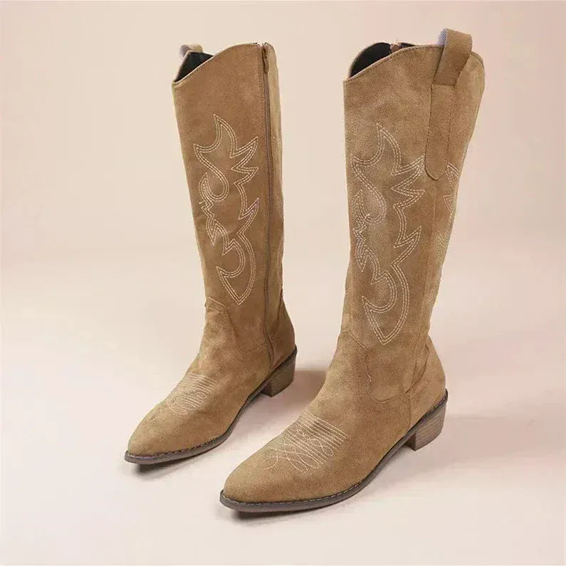 Evie | Botki w Stylu Western z Haftem - Image 4