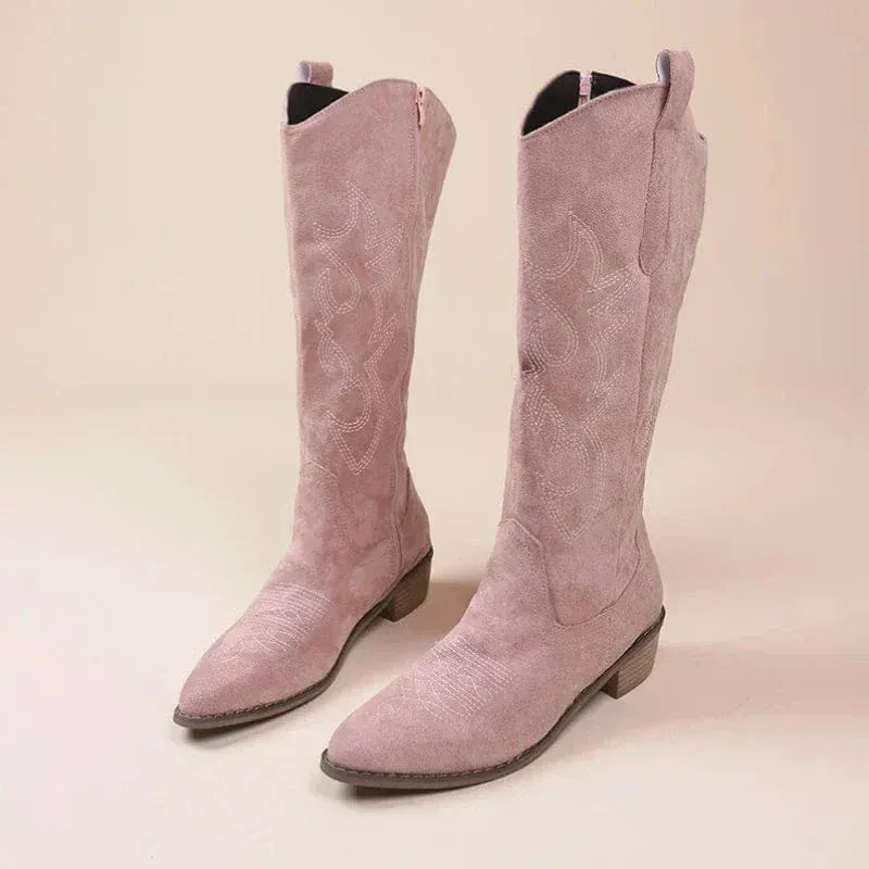 Evie | Botki w Stylu Western z Haftem - Image 5