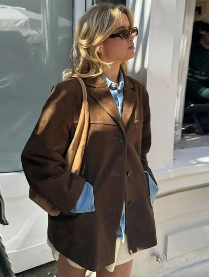 FIORA - Kurtka Blazer z Zamszu - Image 6