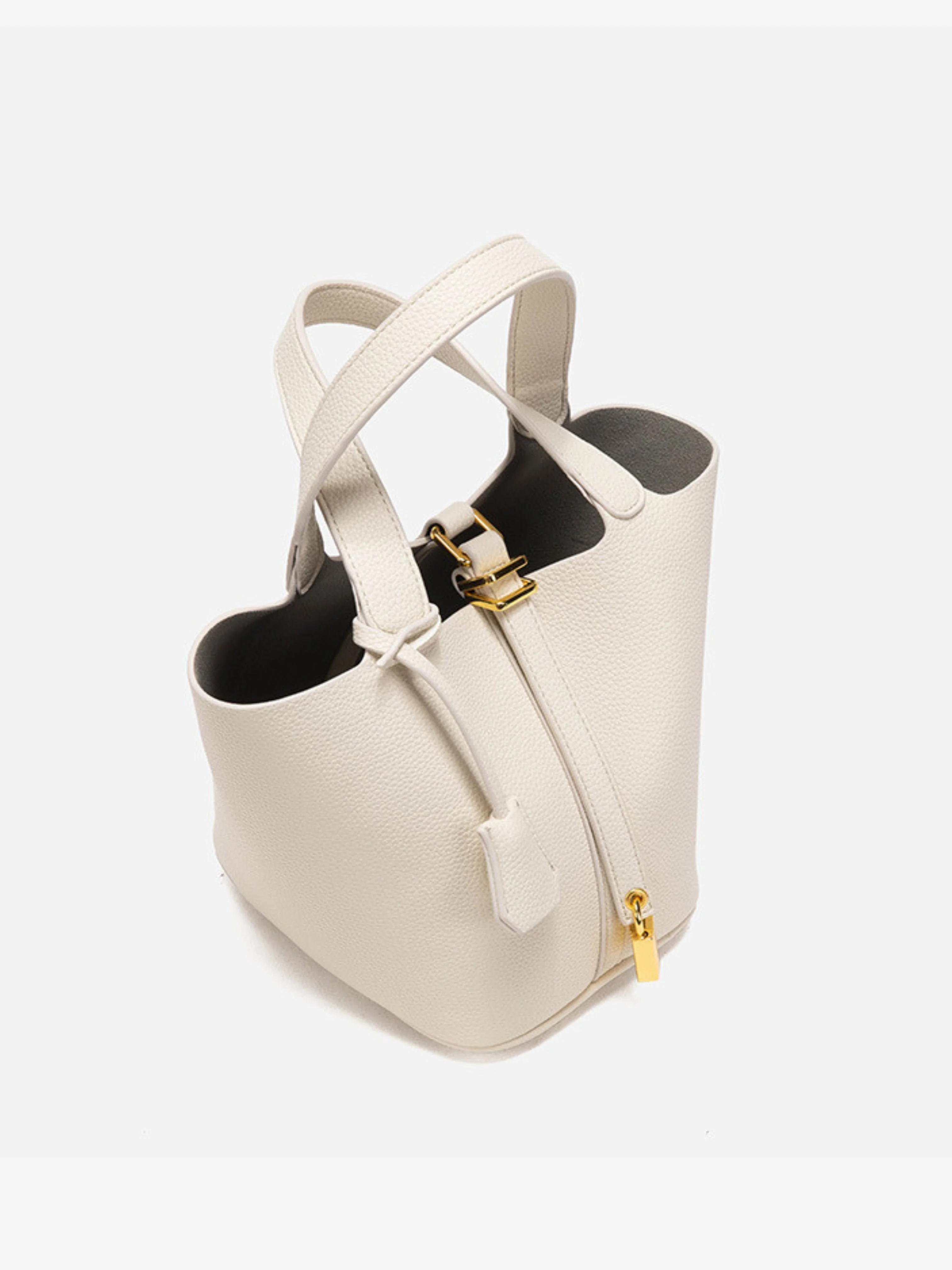 Glaiza | Elegancka Torebka typu Bucket Gold-Lock - Image 10