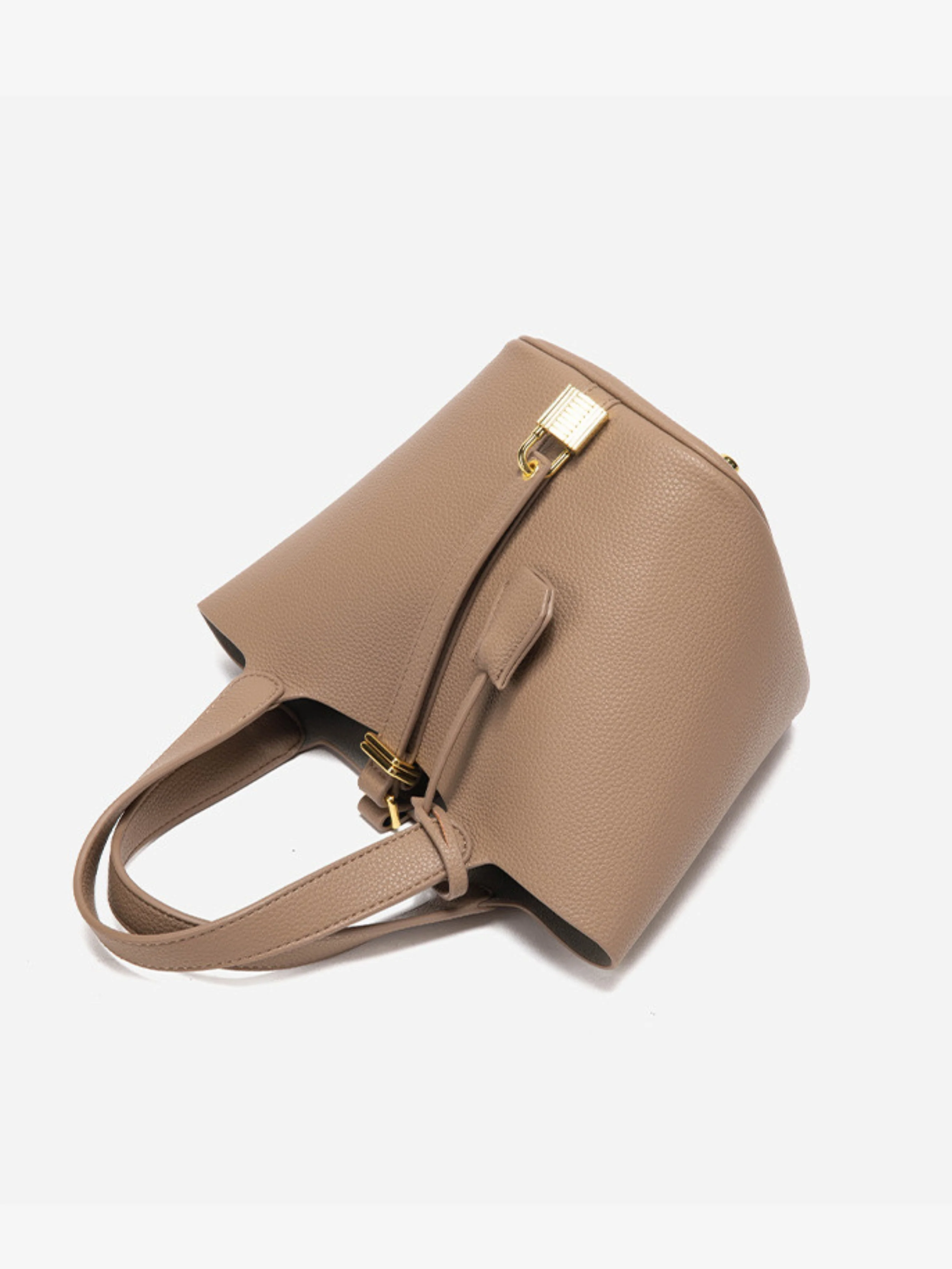 Glaiza | Elegancka Torebka typu Bucket Gold-Lock - Image 4