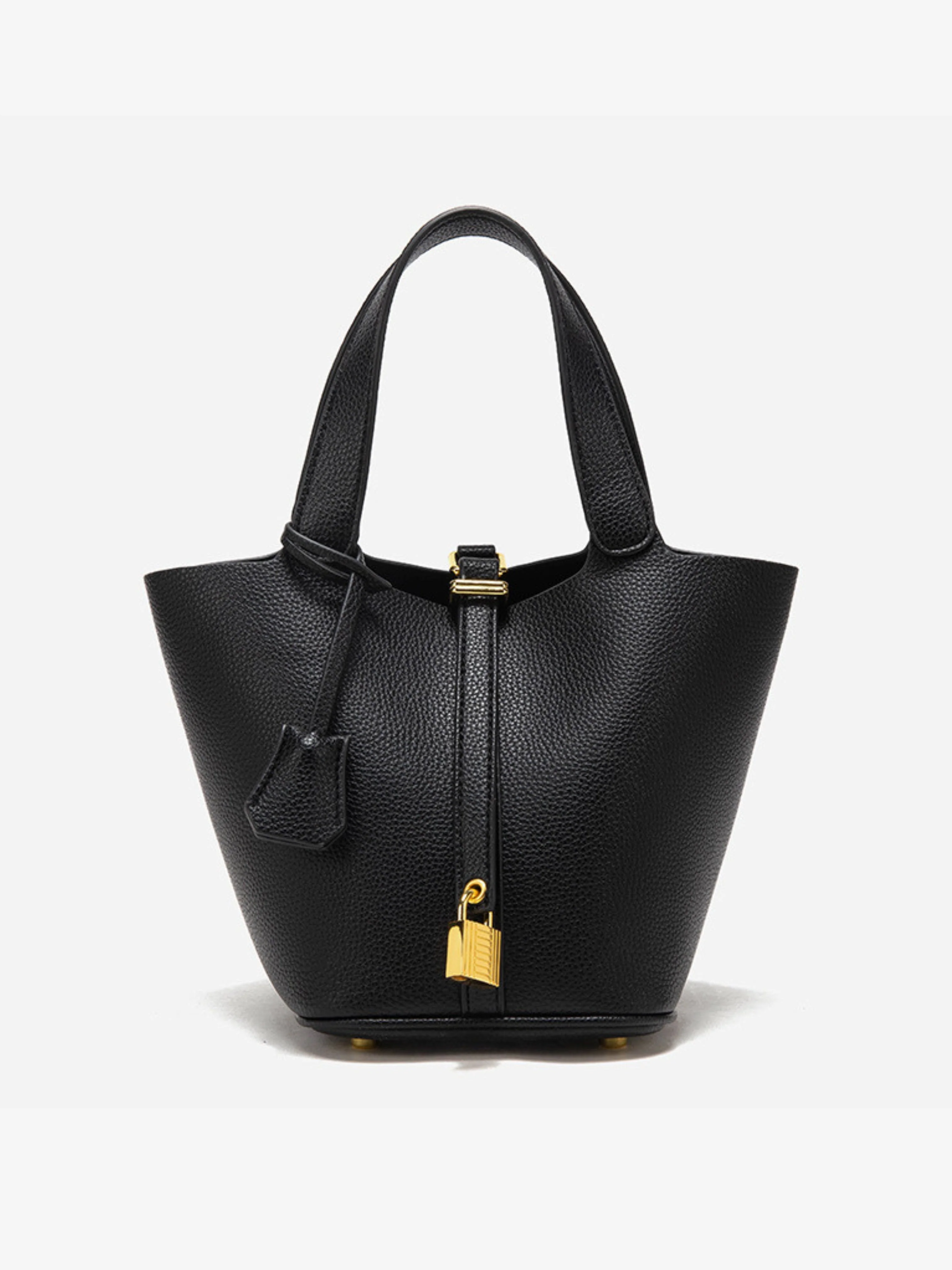 Glaiza | Elegancka Torebka typu Bucket Gold-Lock - Image 5