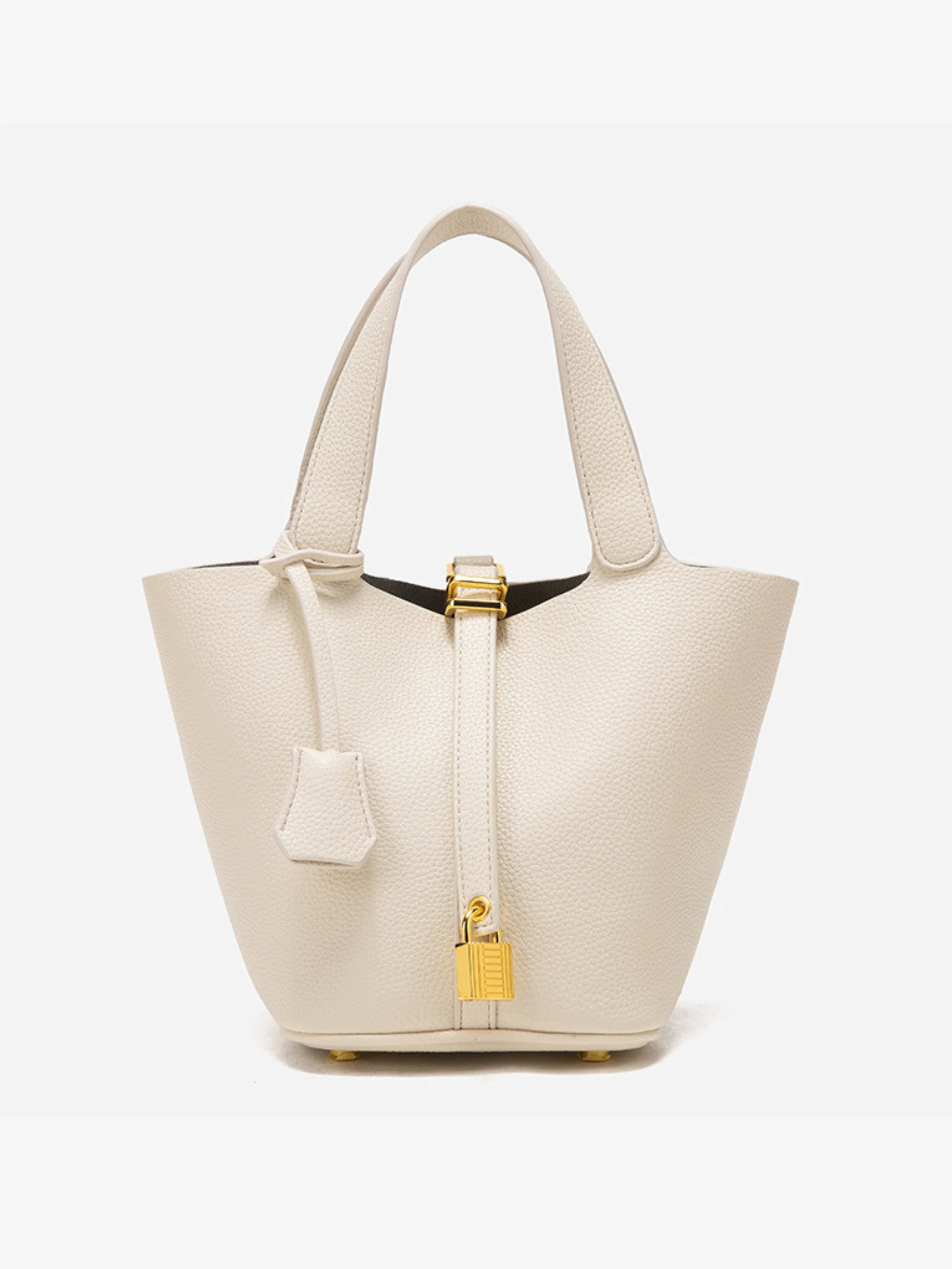 Glaiza | Elegancka Torebka typu Bucket Gold-Lock - Image 9
