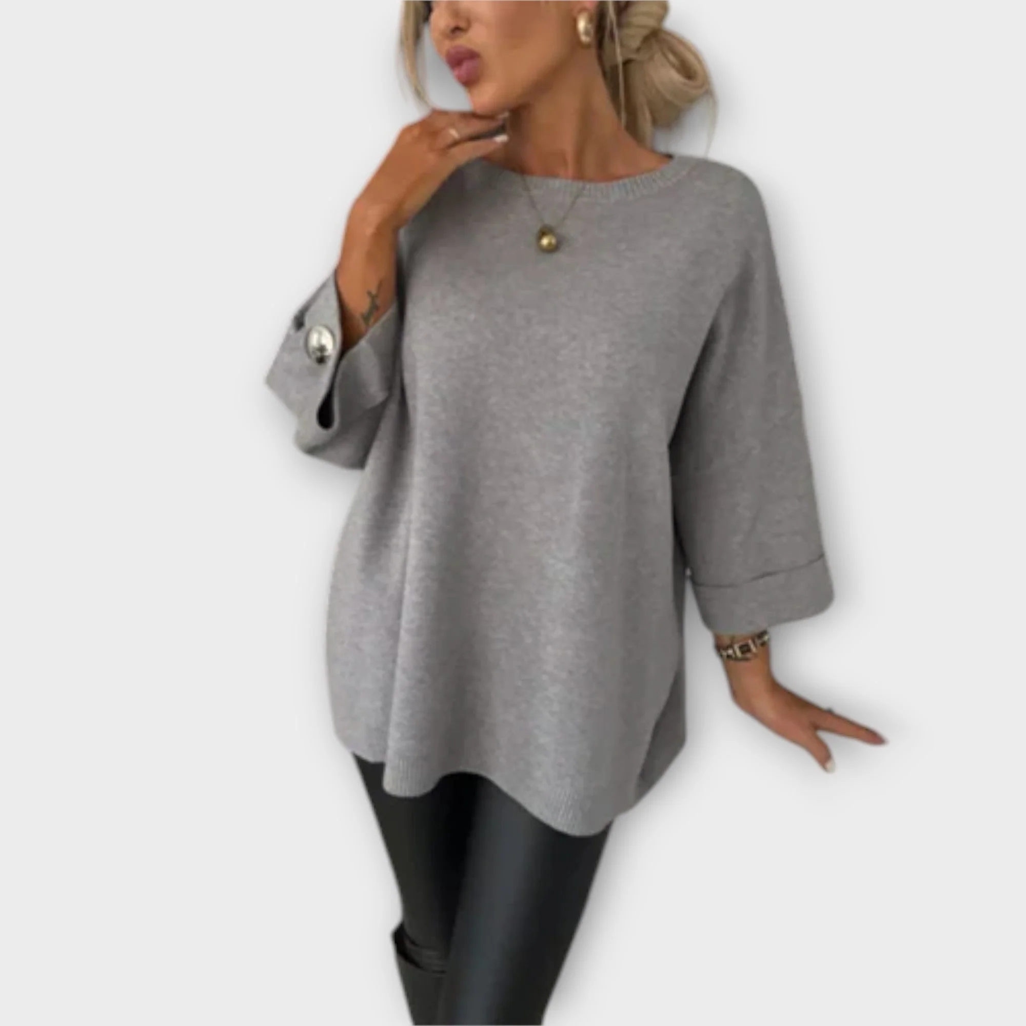 Isabella - Elegancka Bluzka z Dzianiny - Image 3